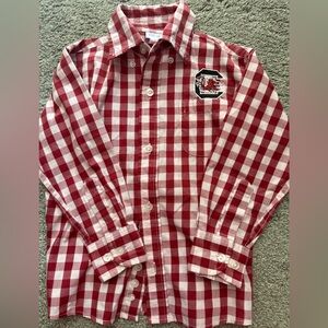 Gamecock Checkered Button-Down Shirt